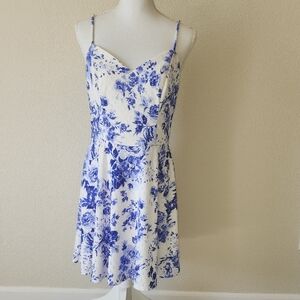 NWT BCX Blue and White Floral Dress